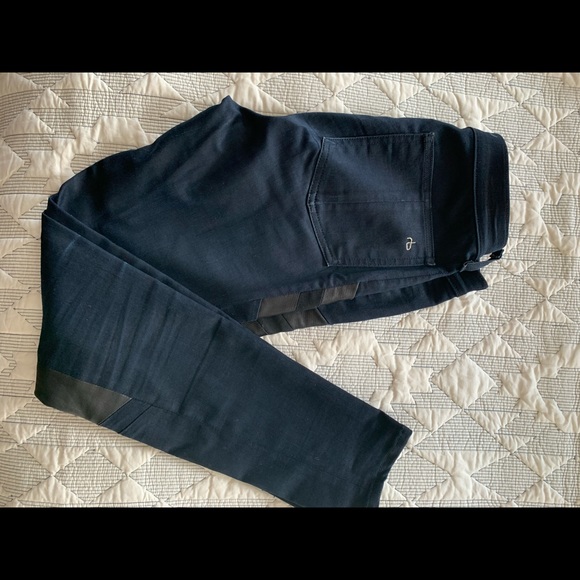 Rag & Bone Stretch Denim & Leather Moto Pant - Picture 2 of 6